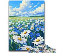 Rompecabezas para Adultos de 1000 Piezas: Campo de Margaritas, desafiante, Divertido y Divertido Decoración única para el hogar y Regalos 50x75cm