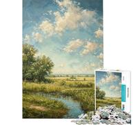 Rompecabezas para Adultos de 1000 Piezas Campos de Verano dificultad difícil y desafiante Juegos Divertidos para Mayores de 14 años (38x52cm)