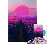 Rompecabezas para Adultos de 1000 Piezas Campos Púrpura de la Eternidad para Juegos educativos y desafiantes Un Gran Regalo para Juegos y Actividades Familiares (tamaño 38x26cm)