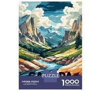 Rompecabezas para Adultos De 1000 Piezas Canada Mountain Landscape Art Rompecabezas para Adultos Juego De Ingenio Juego Divertido Y Humorístico Juego Desafiante Regalos 52x38cm/1000pcs