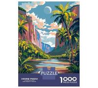 Rompecabezas para Adultos De 1000 Piezas Canaima National Park, Venezuela Illustration Rompecabezas para Adultos Juguete Decoración De Pared Mejora La Memoria Cumpleaños 38x26cm/1000