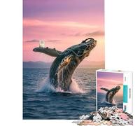 Rompecabezas para Adultos de 1000 Piezas Canción de Ballena Serenidad Un desafío difícil de completar Juego de ingenio para Mayores de 14 años (38x52cm)