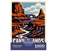 Rompecabezas para Adultos De 1000 Piezas Canyonlands National Park Vintage Poster Rompecabezas para Adultos Juego Familiar Análisis Y Desafío Educativo De Lógica 52x38cm/1000pcs