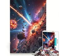 Rompecabezas para Adultos de 1000 Piezas: Caos en el Espacio, Juguetes antiestrés, difíciles y desafiantes, Juego con un diseño Precioso 38x26cm