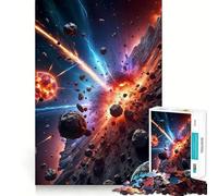 Rompecabezas para Adultos de 1000 Piezas,Caos en el Espacio,Piezas de Corte Limpio,Juego para ejercitar la Mente,Juego de Tiempo Libre,Pieza de Arte navideña (50x75cm)