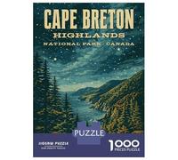Rompecabezas para Adultos De 1000 Piezas Cape Breton Highlands National Park Vintage Rompecabezas Juego De Ingenio Aliviador del Estrés Difícil Y Desafiante 70x50cm/1000pcs