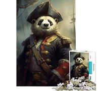 Rompecabezas para Adultos de 1000 Piezas Capitán Panda el Marinero Juguetes Juegos Educativos Juegos Familiares Desafío Difícil Regalos de Amigo Invisible (Tamaño 38x52cm)