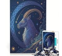 Rompecabezas para Adultos de 1000 Piezas Capricornio, la Cabra Marina, Juego práctico, Actividades Divertidas en casa, fortalece el Amor Entre Parejas, 38x52cm