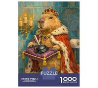 Rompecabezas para Adultos De 1000 Piezas Capybara King on The Throne Rompecabezas para Adultos Juegos De Relajación Desafío Difícil Juego Desafiante Regalos 38x26cm/1000pcs