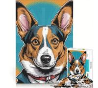 Rompecabezas para Adultos de 1000 Piezas Cardigan Welsh Corgi, decoración de Pared de Juguete, Regalo de cumpleaños, para Fortalecer el Amor Entre Parejas 50x75cm