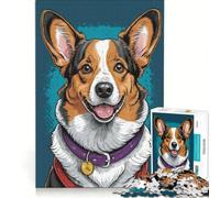 Rompecabezas para Adultos de 1000 Piezas Cardigan Welsh Corgi, Juegos educativos, Corte de precisión, colección de Artistas, Bellas Artes 38x52cm