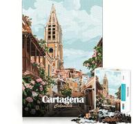 Rompecabezas para Adultos de 1000 Piezas Cartagena,Colombia Bordes impecables Juego Divertido para concentrarse mentalmente Juego Tranquilo y entretenido Decoración navideña Regalo (38x26cm)