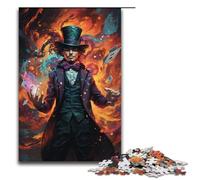 Rompecabezas para Adultos de 1000 Piezas Cartas del Lado Oscuro Coloridos psicodélicos del Mago Juegos Juguetes Regalo Adecuado para decoración de Escritorio 1000 Piezas (38 x 26 cm)