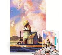 Rompecabezas para Adultos de 1000 Piezas Casas Solitarias Juego Familiar antiestrés cumpleaños y Navidad 38x52cm