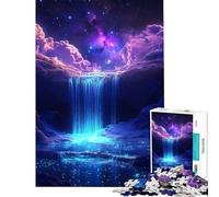Rompecabezas para Adultos de 1000 Piezas Cascada cósmica bajo un Cielo Estrellado Un Reto Educativo y desafiante Un Juguete Ideal para Decorar la Pared Apto para Mayores de 14 años (38x52cm)