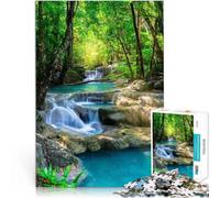 Rompecabezas para Adultos de 1000 Piezas “Cascada” Madera,para Mayores de 14 años Jugar Juguetes Regalos para Amigos y Familiares。tamaño:50x75cm/19.68x29.52pulgada