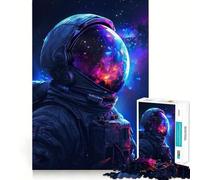 Rompecabezas para Adultos de 1000 Piezas Casco de Astronauta en el Espacio Juego de lógica de Ajuste preciso Juguete Divertido y fácil de Jugar (38x26cm)
