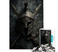 Rompecabezas para Adultos de 1000 Piezas Casco y Armas de Guerrero Antiguo Rompecabezas para Adultos Juegos relajantes Regalo de cumpleaños cumpleaños y Navidad (tamaño 38x26cm)