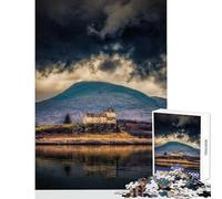 Rompecabezas para Adultos de 1000 Piezas Castillo de Duart Isla de Mull Juguete para decoración de Pared Regalo Divertido Juegos educativos con Piezas de Formas aleatorias Totalmente entrelazadas