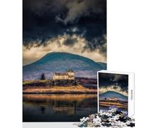 Rompecabezas para Adultos de 1000 Piezas Castillo de Duart Isla de Mull Juguetes de Bricolaje Regalo Divertido Juego Educativo para Mejorar el Amor en Pareja tamaño 38x26cm