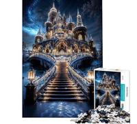 Rompecabezas para Adultos de 1000 Piezas Castillo de Invierno Encantado Rompecabezas para Adultos Juegos relajantes Decoración (Tamaño 50x75cm)