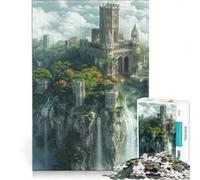 Rompecabezas para Adultos de 1000 Piezas Castillo Volador en una Isla, Juegos relajantes, interacción Entre Padres e Hijos, Regalo de cumpleaños, Regalos de Viaje 50x75cm
