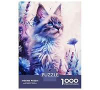 Rompecabezas para Adultos De 1000 Piezas Cat Flower Animal Rompecabezas para Adultos Juguete Decoración De Pared Mejora La Memoria 70x50cm/1000pcs