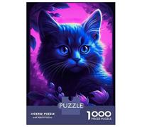 Rompecabezas para Adultos De 1000 Piezas Cat Kitten Purple Sky Rompecabezas para Adultos Juego Práctico Análisis Y Lógica Cumpleaños Y Navidad 38x26cm/1000pcs