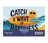 Rompecabezas para Adultos De 1000 Piezas Catch A Wave of Happiness Rompecabezas Antiestrés Juguetes Divertidos Y Humorísticos Actividades Divertidas En Casa, 70x50cm/1000pcs