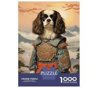 Rompecabezas para Adultos De 1000 Piezas Cavalier Dog The Samurai Rompecabezas para Adultos Juego De Ingenio Difícil Oferta Difícil como Regalo para Toda La Familia 52x38cm/1000pcs