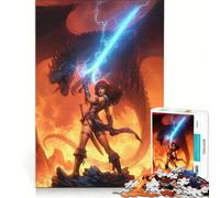Rompecabezas para Adultos de 1000 Piezas, Cazador de Dragones, Juego Educativo, Carrera de Velocidad Manual, Regalo de cumpleaños, Regalos, 38x52cm
