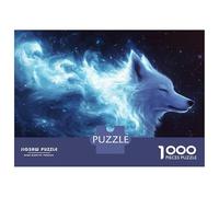 Rompecabezas para Adultos De 1000 Piezas Celestial Wolf Digital Art Rompecabezas para Adultos Juegos Relajantes Alivia El Estrés Ayuda A Ejercitar El Cerebro 52x38cm/1000pcs