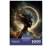 Rompecabezas para Adultos De 1000 Piezas Celestial Woman with Moon Background Rompecabezas para Adultos Juguete Decoración De Pared Carrera De Velocidad Manual 52x38cm/1000pcs