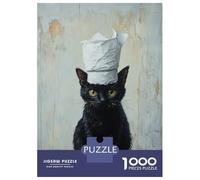 Rompecabezas para Adultos De 1000 Piezas Chef Cat'S Whiskers Rompecabezas para Adultos Juego De Ingenio Análisis Y Lógica Cumpleaños Y Navidad 38x26cm/1000pcs