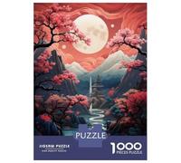 Rompecabezas para Adultos De 1000 Piezas Cherry Blossom Moonlit Landscape-2 Rompecabezas para Adultos Juegos De Relajación Decoración De Pared Desafío Educativo 70x50cm/1000pcs