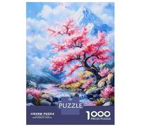Rompecabezas para Adultos De 1000 Piezas Cherry Blossom Mountain Stream Rompecabezas para Adultos Juguetes Antiestrés Aliviador del Estrés Regalos De Cumpleaños Y Únicos 52x38cm/1000pcs