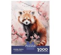 Rompecabezas para Adultos De 1000 Piezas Cherry Blossom Red Panda Poster, Picture, Metal Print, Paint by PERMADI Rompecabezas para Adultos Juego De Ingenio Aliviador del Estrés Actividades Divertidas