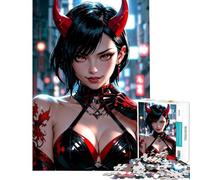 Rompecabezas para Adultos de 1000 Piezas Chica Anime asiática Halloween Juego desafiante Juguetes Juego Educativo decoración Perfecta Regalo Divertido (tamaño 38x26cm)