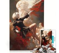 Rompecabezas para Adultos de 1000 Piezas: Chica Anime con alas en el Cielo, Juguete Educativo, Ideal para Pasar el Tiempo en casa, Regalo para Amigos y Familiares 38x26cm