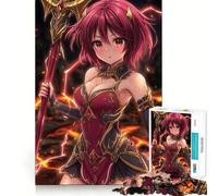 Rompecabezas para Adultos de 1000 Piezas Chica Anime con bastón en un Entorno fantástico Juego de Ajuste Juego de Habilidad Mental Juego Gratuito Escena navideña Arte (50x75cm)