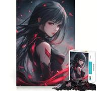 Rompecabezas para Adultos de 1000 Piezas,Chica Anime con energía roja,articulaciones Finas,Divertido,Actividad Mental Inteligente,Juego Relajante, Tranquilo 50x75cm