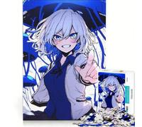 Rompecabezas para Adultos de 1000 Piezas: Chica Anime con Medusa Azul, Juegos Familiares, Divertido para Reducir el estrés, colección de Artistas, Bellas Artes 38x26cm