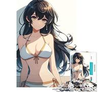 Rompecabezas para Adultos de 1000 Piezas Chica Anime contra una Pared Juguetes educativos para Aprender y ejercitar la Mente Juego para Toda la Familia Regalos para Mujeres y Hombres (tamaño 50x75cm)