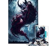 Rompecabezas para Adultos de 1000 Piezas Chica Anime de Vampiros y Muerte Ayuda a ejercitar el Cerebro el análisis y la lógica Juego práctico para Mayores de 14 años (38x26cm)