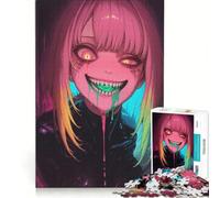Rompecabezas para Adultos de 1000 Piezas: Chica Anime inquietante, Juego práctico, Ideal para Pasar el Tiempo en casa, con póster y Hoja de Preguntas a Juego 38x52cm
