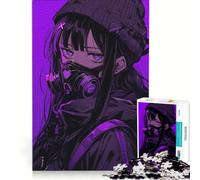 Rompecabezas para Adultos de 1000 Piezas Chica Anime Morada Juegos educativos decoración Cada Pieza es única 50x75cm