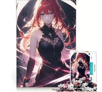 Rompecabezas para Adultos de 1000 Piezas Chica Anime Pelirroja Juegos relajantes para desestresar el intelecto Regalo de cumpleaños Regalos de Viaje 38x26cm