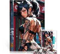 Rompecabezas para Adultos de 1000 Piezas Chica de Anime Juguetes adictivos Que desafían la Inteligencia Cerebral Regalo Divertido 38x26cm