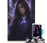 Rompecabezas para Adultos de 1000 Piezas: Chica de la Academia de Magia Etérea, Juego práctico, Ideal para Pasar el Tiempo en casa Durante Las Vacaciones, fortalece el Amor Entre Parejas 38x52cm