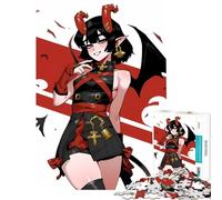 Rompecabezas para Adultos de 1000 Piezas Chica Demonio de Anime con Cuernos y alas Juguete Educativo e Intelectual Divertido y Original Regalo Ideal para cumpleaños (tamaño 75x50cm)